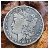 1885 O Morgan Silver Dollar