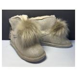 NWT Bearpaw Sparkle Suede Sheepskin & Fur