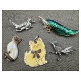 Vintage Signed Brooch Pins BSK, Avon, Gerryï¿½s &