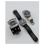 3 FOSSIL WATCHES: BIG TIC JR-7845, FS444 &
