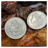 Two1921 Morgan Silver Dollars