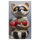 Vintage Metlox Racoon Bandit Cookie Jar Made in