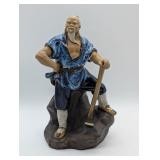 1980S CHINESE MUDMAN DRIP GLAZE CERAMIC FIGURE