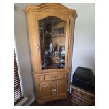 Glass Door Corner Curio Cabinet