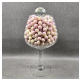 Large Wine Glass w/ 500ct, 5.5lb Uranium Glass