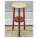 MARBLE TOP PLANT STAND