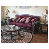 Set of Three Glass-Top Living Room Tables