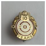 10k Gold Daisy BB Gun 10 Year Anniversary Pin