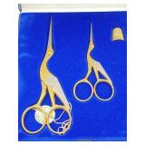 NIB STORK EMBROIDERY SCISSOR SET SOLINGEN GERMANY