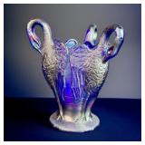 Imperial Glass 3 Swan Vase