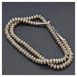 NATIVE AMERICAN STERLING SILVER STAMPED SAUCER