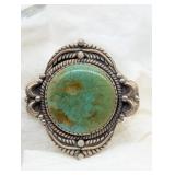 SZ. , STERLING SILVER TURQUOISE RING