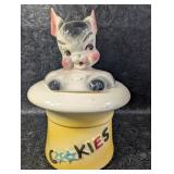 American Bisque Rabbit In The Hat Cookie Jar