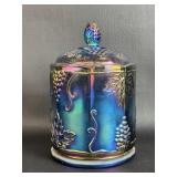 Vintage Indiana Iridescent Blue Carnival Glass