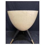 VINTAGE MCM FIBERGLASS BULLET PLANTER W/ TRIPOD