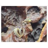 10K Gold Ring & Heart Pendant 4g
