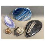 Polished Fossils & Stones : Orthoceras, Onyx,