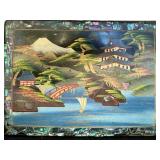 Vintage Oriental Jewelry Box Musical Lacquerware