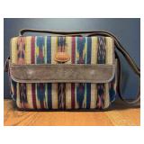 Meda Guatemala Textile & Suede Leather Bag