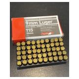 Aguila 9mm Ammunition , 1 Box , 50 Rounds