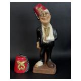 Vintage Shriners "Just Joined" Fez Hat Ceramic