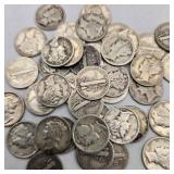 40 Silver Mercury Dimes