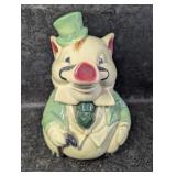 Vintage McCoy USA W7 Pig Tuxedo Top Hat Cookie