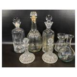 Assorted Glass & Crystal Decanters No Shipping