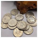 15 Silver Roosevelt Dimes