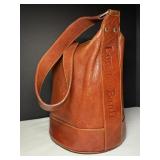 Lorenzo Banfi Vintage Cognac Leather Bag Bucket