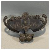 Ant.  Chinese Bronze Bat Shaped Pad Lock No Key