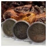 Three1921 Morgan Silver Dollars