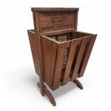 Vtg Washboard Side Table Magazine Rack