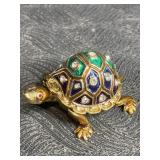 BEJEWELED TURTLE TRINKET/JEWELRY BOX