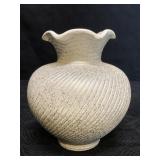 SHAWNEE POTTERY VASE METALLIC SILVER SWIRL #1409