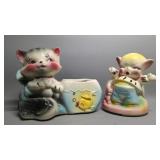 Mid Century American Bisque Planters, Ceramic