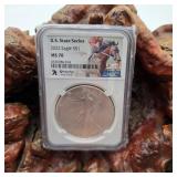 NGC 2022 MS70 Silver Eagle Kentucky
