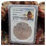 NGC 2022 MS70 Silver Eagle Oregon
