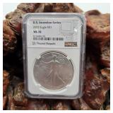 NGC 2023 MS70 Invention Series Silver Eagle