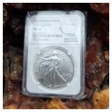 NGC 2023 MS70 Invention Series Silver Eagle