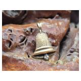 Antique 10K Gold Bell Pendant 1.1g