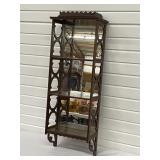 Vintage Butler Mirrored Wall Curio Shelf