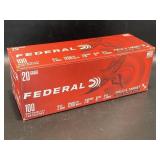 Federal 20 Gauge Shotgun Shells, 4 Boxes, 100
