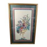 (A. Parker) Pencil Water Color, Signed