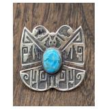 SZ. 7.5, STERLING SILVER TURQUOISE  ? LARIMAR ?