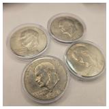2 1977 & 2 1978 Eisenhower Dollar Coins