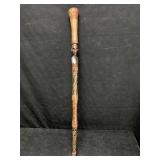 VINTAGE CARVED AFRICAN WALKING STICK/CANE 36 1/2