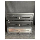 3 METAL CASH REGISTER DRAWERS ONLY ONE W/ KEY