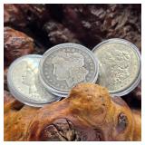 Three1921 Morgan Silver Dollars