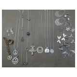 Peace & Love Costume Jewelry & 925 Pendant